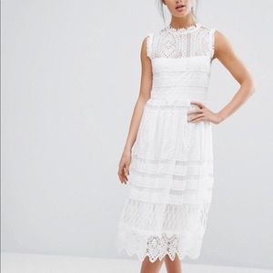 ASOS White Boho Lace Dress 4